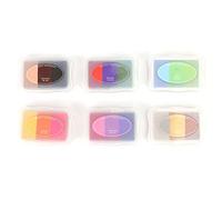 Tri Color Sr Gradient Inkpad Stamps DIY Craft Ink Pad Paper Stamping 6 Pack adapté aux tissus en bois Scrap-réservoir pour divers projets