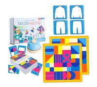 Tri de couleur Toys sensoriels, jeux de société progressifs sur mesure avec nappe et cloche, jouets éducatifs pour cultiver la pensée et la concentration inversées, les jeux puzzle primaires