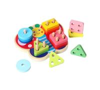 Tri des Formes pour,Jeux Éducatifs Interactifs en Bois | Jeu d'Empilage Géométrique et de Tri de Couleurs,pour Maison École Voyager Fêtes Développement