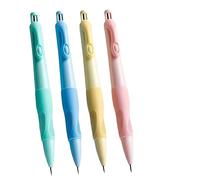 Tri-Grip Lot de 5 stylos correcteurs de posture avec recharges Click-Lock - Système de guidage à 3 doigts, cartouches d'encre gel faciles à insérer pour enfants et adultes, aide à l'écriture