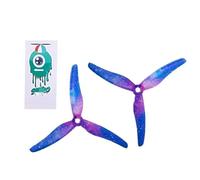 Tri-hélices 51433 5 Pouces, 8 pièces, 4 Paires CW CCW Compatible avec Drone de Course, Compatible avec Moteur sans balais(4 Pair Sky Color)