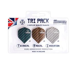 TRI PACKS FLIGHTS( PACK 9 AILETTES CARBON)