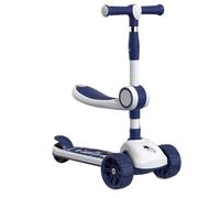 Tri Scooter - PP + Acier Au Carbone, Siège Réglable pour Scooter pour 23,6 X 11 X 31 Pouces | Scooty Pliable À 3 Roues avec Musique Et Lumières, Porteur pour pour Cour, Parc, Voyage, C