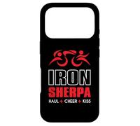 Tri Sherpa Triathlon Haul Cheer Kiss pour Mon triathlète Coque pour iPhone 17 Pro