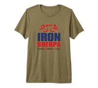 Tri Sherpa Triathlon Triathlon USA Cheer Support T-Shirt Haut de Gamme