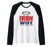 Tri Sherpa Wife Triathlon Support USA Cheer Gear Manche Raglan