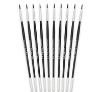 Tri Star Taille 2 Lot de 10 pinceaux Ronds série 410, Bois, Noir