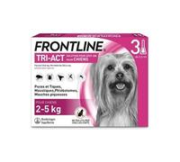 TriAct chien Antipuces antitiques pour chien S 510kg 3 pipettes