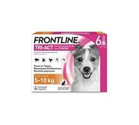 6 Pipettes TriAct Chiens S 5 a 10 kg puces tiques moustiques phlébotomes et