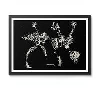 Triad Jackson Pollock, affiche de peinture expressionniste abstraite, art emblématique pour intérieurs modernes, décoration murale pour la maison, le bureau, A3 (cadre noir) - 45 x 32,8 cm