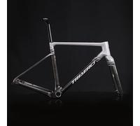 TRIAERO Graro UCI Carbon Gravel Bike T47&UDH Kit de cadre 49/52/54/56/58 cm (craquelure gris foncé, 52 cm)
