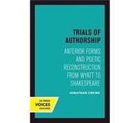 Trials of Authorship by Jonathan Crewe Paperback Book Jonathan Crewe (Auteur)