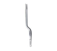 Triangle 50 498 20 01 Pince à épiler double coudée 20 cm Qualité professionnelle en acier inoxydable Petite pince de cuisine courbée