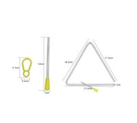 Triangle 6 7 8 pouces musical | Instrument de Percussion d'éveil musical, jouet, Instruments Orff(7 Inch)