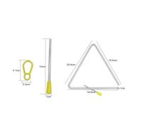 Triangle 6 7 8 pouces musical | Instrument de Percussion d'éveil musical, jouet, Instruments Orff(8 Inch)