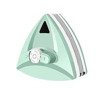 Triangle à double face nettoyeur de fenêtre magnét Light Green Glass Wipe,Home Double Side Magnetic Window Cleaner