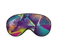 Triangle abstrait géométrique masque de sommeil avec les yeux bandés coloré réglable Super-lisse doux masque pour les yeux pour hommes femmes voyage et sieste