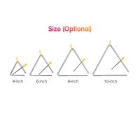 Triangle Bell, avec Instrument de Percussion Striker, Instrument Triangulaire Musical pour Explorer Le Monde de la Musique (8 Pouces)