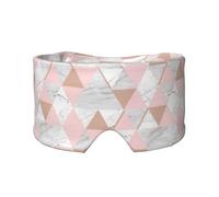 Triangle blanc rose,Masque pour les yeux bloquant la lumière Cache-yeux et cache-oreilles pour le sommeil