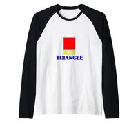 Triangle Bleu - Graphique Incompatible avec Les Couleurs et Les Formes Manche Raglan