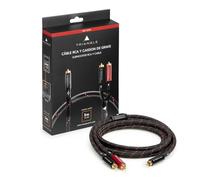 Triangle - Câble RCA Y RED Serie 5 Mètres pour Caisson de Basse - Cuivre OFC 99,99% - Blindage Multicouche - Qualité Hi-Fi - Compatible Amplificateur Hi-Fi et Enceintes Actives (Pièce)