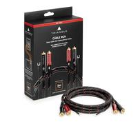 Triangle - Câbles RCA Stéréo Red Serie Hi-FI 2x3m - Cuivre OFC 99,99% - Blindage Multicouche - Câble de Masse Phono Inclus - Compatible Platine Vinyle, DAC, Lecteur CD, Amplificateur (Paire)