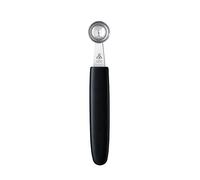 triangle Cuillère Parisienne Ø 22 mm - Inox Solingen Germany | Cuillère à pomme parisienne professionnelle - manche ergonomique noir - acier inoxydable poli