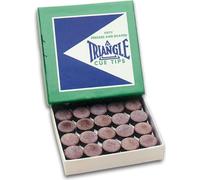 Triangle cuir adhésif, 11,5 mm, (5 pièces), Queue-Tip, Pomeranze, Poolleder