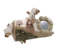 Jollein Coussin d'activités Tiny Park – Tummy Time, animaux, miroir, papier froissé