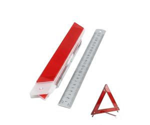 Triangle d'avertissement d'urgence réfléchissant robuste - Panneau de sécurité routière pour voitures, camions et véhicules, balise de danger haute visibilité pour pannes et accidents