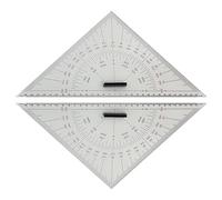 Triangle de dessin, 2 pièces en acrylique précis échelle de carte de navigation navale - 300mm tracé de carte maritime triangle set - pour yachts navires cartographie mesure distance enseignement