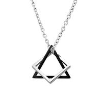 Triangle de Hip hop Masculin géométrie Couche en Acier Inoxydable Ensemble de Bijoux de Charme