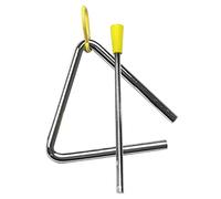 Triangle de percussion à main, triangle musical en acier avec grévistes, instrument de percussion à main sonore exquis pour l'éducation musicale rythmique, l'apprentissage du (4 pouces (ID 102 mm,