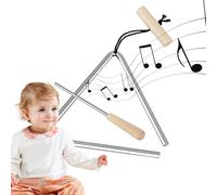 Triangle de percussion: instrument rythmique en d'acier, comprend des percuteurs doubles pour la pratique musicale, l'éducation des, la performance de bande | Triangle acoustique