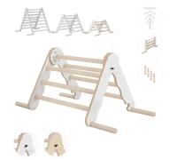 Triangle de pikler bois jouet de motricité intérieur enfant classique blanc