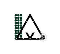 Triangle de positionnement multi-combinaisons pour billes de 57mm - Lot de 6pcs