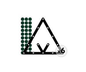 Triangle de positionnement multi-combinaisons pour billes de 57mm - Lot de 6pcs