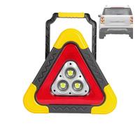 Triangle De Présignalisation LED - Énergie Solaire 18,7x16,7x4,4 Cm | Signalisation De Sécurité 2 En 1 Avec 4 Modes D'Éclairage | Lampe De Travail Portative Pour Camions Et Dépannage Routier