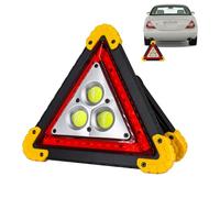 Triangle de Signalisation LED d'Avertissement - Triangle Lumineux Rechargeable - Signalisation Et Réflecteurs De Sécurité Portables Haute Visibilité - Pour Vehicules Et Activites Exterieures