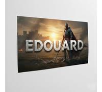 Triangle Déco Poster chevalier prénom personnalisé garçon - Cadeau anniversaire enfant