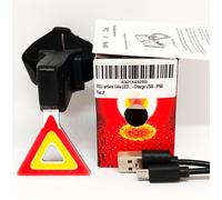 Triangle Eclairage Arrière Led Pour Vélo 2 Couleurs/5 Modes D'éclairage-Charge Usb-Etanche Ip64