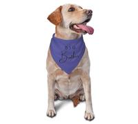 Triangle Élégantes De Chien 30X70Cm Annonce De Grossesse Big Brother (Bleu) Serviettes Triangle pour Animaux Polyester Bavoir Bandana Triangulaire Chiens pour Animal De Compagnie