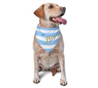 Triangle Élégantes De Chien 30X70Cm C'est Un Garçon ! C'est Une Fille ! Révélation du Sexe (Bleu/Rayures) Serviettes Triangle pour Animaux Ajustable Bavoir Bandana Triangulaire Chiens