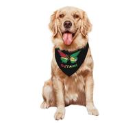 Triangle Élégantes De Chien 30X70Cm Vintage Guyane Guyanais Drapeau Papillon Chiens Bandana Foulards Polyester Serviettes Triangle pour Animaux pour Animal De Compagnie