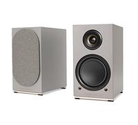 Triangle - Enceintes Actives AIO Twin - Enceintes Bibliothèque Wi-FI & Bluetooth avec Amplificateur 2x50W - Audio HD - Entrées Phono/Platine + TV Optique - 165 x 304 x 235 mm - Gris Lin (Paire)