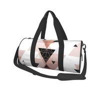 Triangle Géométrique en Marbre Or Rose, Sac de Voyage de Grande capacité, Sac à Main Rond, Sac de Voyage de Sport, fourre-Tout, Sac de Fitness