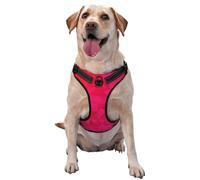 Triangle géométrique Fuchsia,Harnais pour Animaux de Compagnie, Harnais réfléchissant réglable pour Chien,S