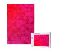 Triangle géométrique Fuchsia,Puzzle Familial en Bois de 1 000 pièces pour Adultes et Adolescents