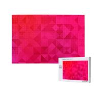 Triangle géométrique Fuchsia,Puzzle Familial en Bois de 1 000 pièces pour Adultes et Adolescents, décoration d'intérieur