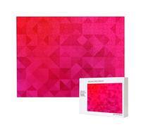 Triangle géométrique Fuchsia,Puzzle Familial en Bois de 500 pièces pour Adultes et Adolescents, décoration d'intérieur